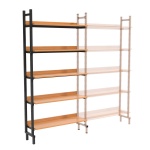 Bibliotheksregal 200 cm hoch, Anbauteil, 98x32 cm (B/T) einseitig, 
